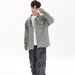 Men's Clothing Fashion Loose Metal Punk Denim Rivet Jacket Design Raw Edge Advanced Trend Black Jacket_mkmklike.com