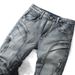 Men's Clothing Thin Spliced Jeans Men Trendy High Street Elastic Slim Fit Small Foot Casual Long Pants Men_mkmklike.com