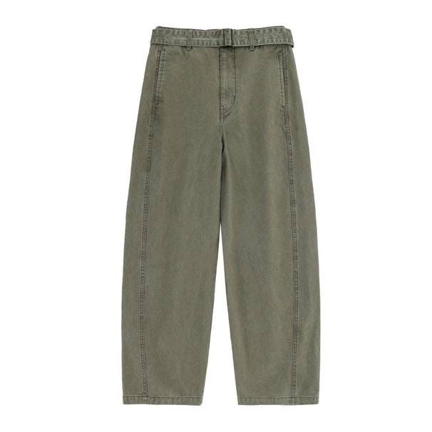 Lanhai Men's 24Aw Old Money Style Asute Dyeing Fashionable Curved Knife High Waist Banana Pants Look Thin Jeans Men And_mkmklike.com
