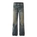 Men's Denim INS American Style Loose Street Fashion Punk Washed Vintage Ripped Casual Wide-Leg Pants_mkmklike.com