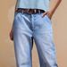 Women's High-Stretch Relaxed Fit Denim Pants – Distressed Wash & Comfortable Everyday Jeans_mkmklike.com