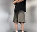 Summer American High Street Men's Retro Tie-dye Rough Edge Five-point Jeans Hong Kong Style Versatile Men's Casual Wide-leg Shorts_mkmklike.com