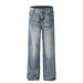 Men's Vintage Washed Jeans – Relaxed Straight Fit Denim Pants With Classic Five-Pocket Design (S-XXXL)_mkmklike.com