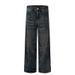 Men's Clothing Retro Cat Whisker Washed Distressed Jeans Men And Women Cleanfit High End Straight Pants_mkmklike.com