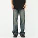 Men's Clothing Vintage Washed Distressed Denim Jeans For Men - Classic Straight Leg Relaxed Fit With Multiple Pockets (Retro Blue, S-XXL)_mkmklike.com