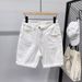 Men’s Stretch White Denim Shorts – Slim Straight Fit, 5-Inch Inseam (Sizes 28-36)_mkmklike.com