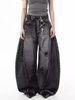 Vintage Distressed Ripped Denim Pants – Oversized Wide-Leg & Floor-Dragging Fit | High-Street Fashion Statement For Men & Women_mkmklike.com