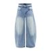 Silhouette Scimitar Jeans Cat Whiskers Frayed Edge Design Gradient Washed Vintage Wide-Leg Loose Long Pants Trendy Brand_mkmklike.com