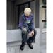 Nordmann American Retro Distressed Jeans For Men With Unique Design, Patchwork Trendy Loose Straight Wide-Leg Casual Pants_mkmklike.com