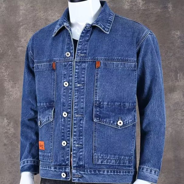 Men's Clothing Denim Jacket Japanese Casual Youth Popular Workwear Denim Jacket_mkmklike.com