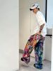 Men's Clothing Printing Ink Painting Palette Wide Leg Jeans Casual Pants Men And Women's Same Style_mkmklike.com