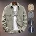 Men's Clothing New Casual Men's Jackets For Spring 2025, Trendy And Handsome Lapel Versatile Slightly Loose Men's Denim Shirts_mkmklike.com