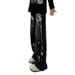 Men’s Graffiti Washed Straight-Leg Jeans – American Vintage Style, Wide Fit, Sizes S-3XL_mkmklike.com