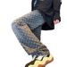 Trendy And Handsome Street Explosion Jacquard Full Print Jeans For Men Hiphop_mkmklike.com