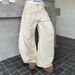 American Retro Multi-pocket Scimitar Tooling Jeans Men's And Women's Loose Wide-leg Straight Versatile Cleanfit Trousers_mkmklike.com