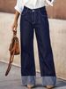 Women's Clothing Vintage Washed Non Stretch Wide Leg Jeans, Distressed Street Style, Loose Straight Leg Denim Jeans For Women, Suitable For Commuting._mkmklike.com