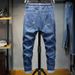 200Kg Extra Large Size Jeans Men's Ribbed Elastic High Waist Straight Jeans Men's Wide Foreign Trade_mkmklike.com