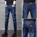 Men's Slim Fit Stretch Jeans – Classic Straight Leg Denim Pants For Everyday Comfort & Style_mkmklike.com