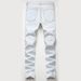 Men's Clothing Ripped Jeans Men's Washed Light White Straight Large Size Jeans Men Trendy_mkmklike.com