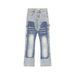 Men's Clothing High Street Washed Distressed Ink-splashed Jeans Men's Trendy Hip-hop Retro Loose Color Matching Casual Trousers_mkmklike.com
