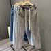 Men's Stretch Elastic Waistband Straight Leg Jeans - Comfortable Cotton Casual Trousers With Drawstring, Lightweight & Breathable For Spring & Summer_mkmklike.com