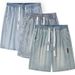 Men's Retro Style Straight Leg Jeans Loose Fit Trendy Wide Leg Casual Five Point Pants High Street Style Clean Fit For Summer_mkmklike.com