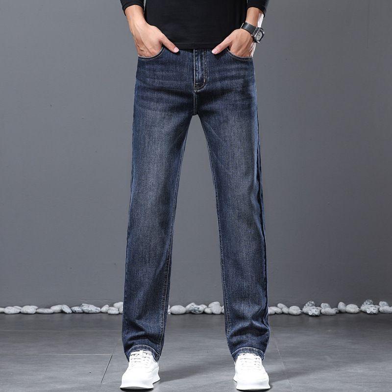 2026 Autumn/Winter New Foreign Trade Brand Men's Jeans, Business Loose Straight High-Waisted Cotton Casual Trendy Pants_mkmklike.com