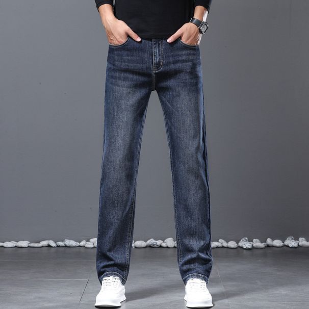 2026 Autumn/Winter New Foreign Trade Brand Men's Jeans, Business Loose Straight High-Waisted Cotton Casual Trendy Pants_mkmklike.com