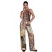 Women's Retro Street Style 3D Digital Printed Denim Jeans Top Selling_mkmklike.com