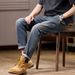 American Classic Jeans Men's 9 Points Spring And Summer New Retro Washed Jeans Men's Casual Fat Jeans 9 Points_mkmklike.com