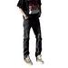 American High Street Ripped Jeans Men's Summer Brand Trendy Versatile High-End Loose Straight Leg Pants_mkmklike.com
