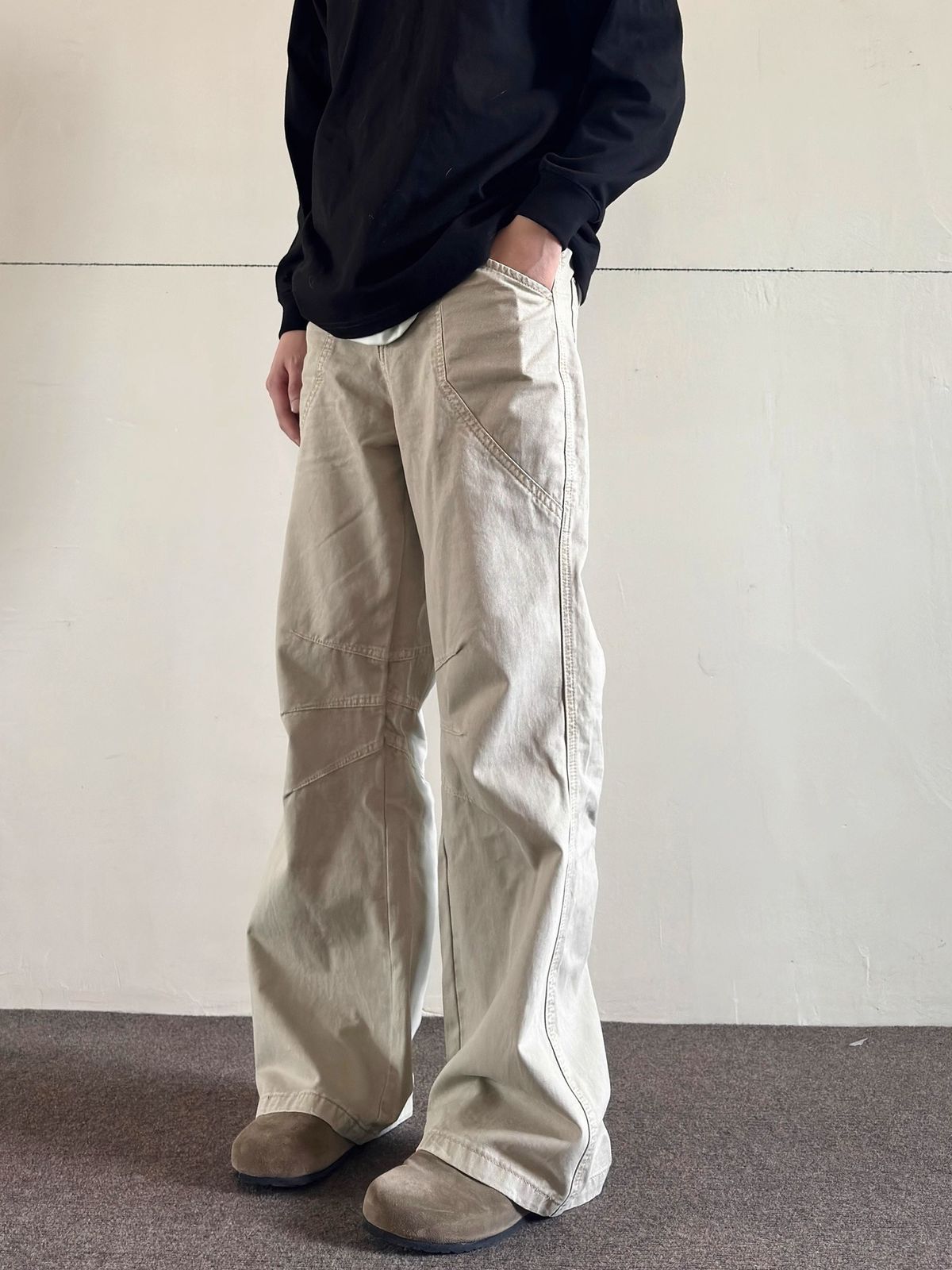 Men's Vintage Workwear Jeans - Relaxed Fit Straight Leg Denim Pants For Casual & Streetwear Outfits_mkmklike.com