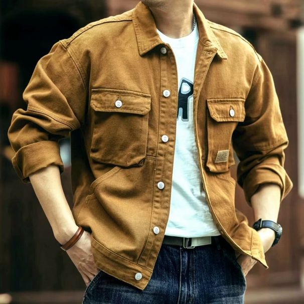 Men's Clothing Denim Jacket Men Loose Work Jacket New Spring Youth Casual Men's Tops_mkmklike.com