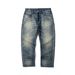 Men's Clothing Men's Wear | 25SS Japanese Retro Style 14OZ Selvedge Washed Whiskered Hand Rubbed Monkey Loose Straight Leg Jeans For Men_mkmklike.com