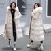 Women's Clothing Winter New Cotton Jacket Large Fur Collar Medium Length Slim Belt Slim Temperament Down Cotton Jacket Women's Jacket_mkmklike.com