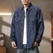 New Large Size Men's Clothing Does Not Fade Denim Shirt Men's Simple Versatile Fat Man Primary Color Denim Shirt Men's Clothing_mkmklike.com