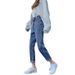 High-Waisted Adjustable Skinny Jeans For Women Trendy Korean Style Straight Leg Crop Pants Carrot Harem Pants For Summer_mkmklike.com