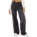 Trendy Distressed High-Waisted Wide Leg Jeans For Women – Comfortable Stretch Denim, Streetwear & Casual Style (Black/White/Gray/Navy/Light Blue)_mkmklike.com