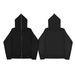 Men's Clothing Solid color sweatshirt zipper hoodie blank cardigan zipper hoodie sweatshirt spot_mkmklike.com