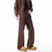 Men's Coffee Brown Straight Leg Jeans – High Street Slim Fit Denim Pants With Stretch (S-3XL)_mkmklike.com