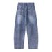 Men's Curved Blade Jeans Loose Wide Leg Casual Pants Spring New Style Versatile For Men And Youth_mkmklike.com