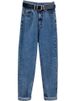 K Cowboy Straight Leg Pants For Women, New Style, Slim, High Waisted, Loose Nine Inch Haren Carrot Pants. No Belt Or Other Accessories_mkmklike.com