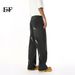 EF JEANS | 2025 Spring New American High Street Vibe Black And Gray Graffiti Drape Loose Straight Jeans_mkmklike.com