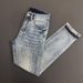 Men's Stardust Embellished Skinny Jeans | Distressed Light Wash Denim With Rhinestone Details Lightweight & Comfortable Stretch_mkmklike.com