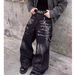 Men's Clothing American Street Fashion Washed Fission Cat Whisker Retro Straight Jeans For Men And Women Trendy Brand Loose Casual Wide Leg Trousers_mkmklike.com
