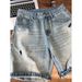 Men’s Relaxed Fit Denim Shorts – Vintage Washed, Graffiti-Inspired, Straight-Leg (Sizes 28-38, Cotton Blend, Mid-Thigh, Casual Summer Style)_mkmklike.com
