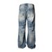 Men's Relaxed Fit Straight Leg Jeans - Vintage Washed Denim Pants With Streetwear Vibe For Casual Wear_mkmklike.com