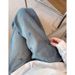 New Autumn Blue Embroidered Rhinestone Jeans For Women, Plus Size, High-waisted, Slimming, Wide-leg, Casual, Versatile_mkmklike.com