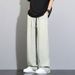 Men's Tencel Drape Jeans – Summer Thin Loose Straight Leg Pants, Ice Silk Wide Leg Casual Style_mkmklike.com