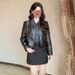Chicco Chicco Plus Size Spring New Cool American Retro Leather Jacket And Skirt Two-Piece Set_mkmklike.com